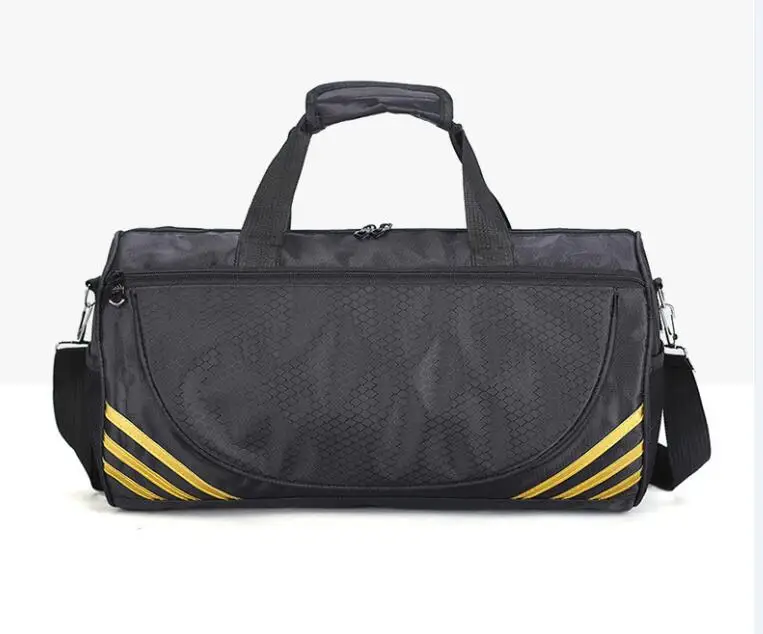 Black-yellow Спортивная сумка для мужчин, фитнеса, женщин, тренировочная сумка для спортзала, многофункциональная дорожная водонепроницаемая сумка, сумка через плечо, Влажная и сухая разделительная сумка - Цвет: Black-yellow