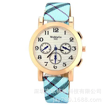 

2016 WOMAGE Mens Clock PU Leather Band Watches Men Watch Leisure Sports Watches Quartz Wristwatch Relogio Masculino