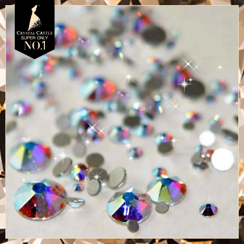 Хрустальный замок 5A лучшие блестящие стразы разных размеров 1440 шт. нет горячей
