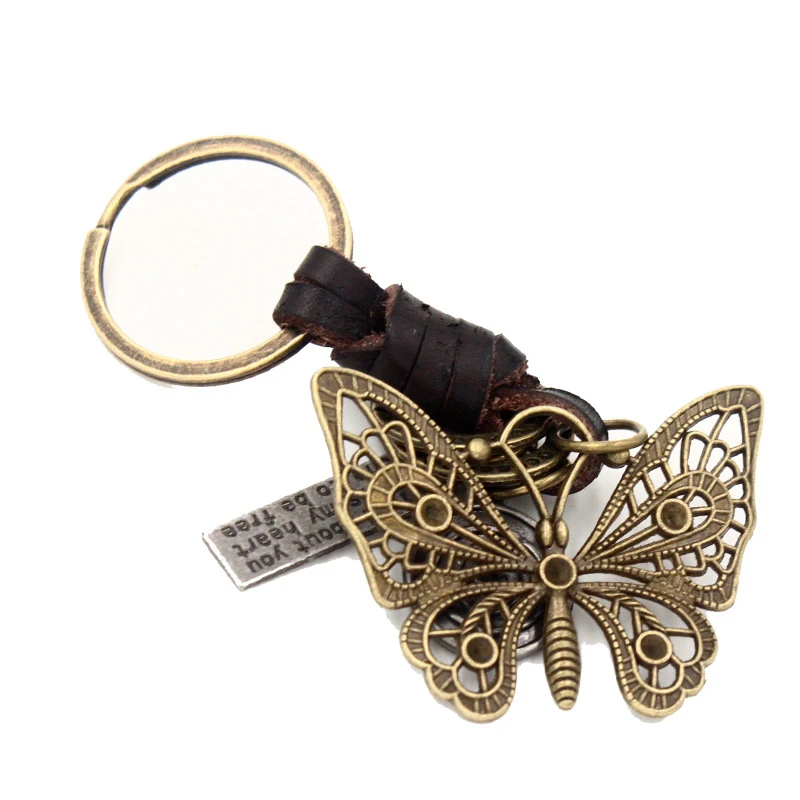 Брелок для ключей ручной работы из натуральной кожи 4 8*3 8 см|keychain pendant|butterfly keychainkey