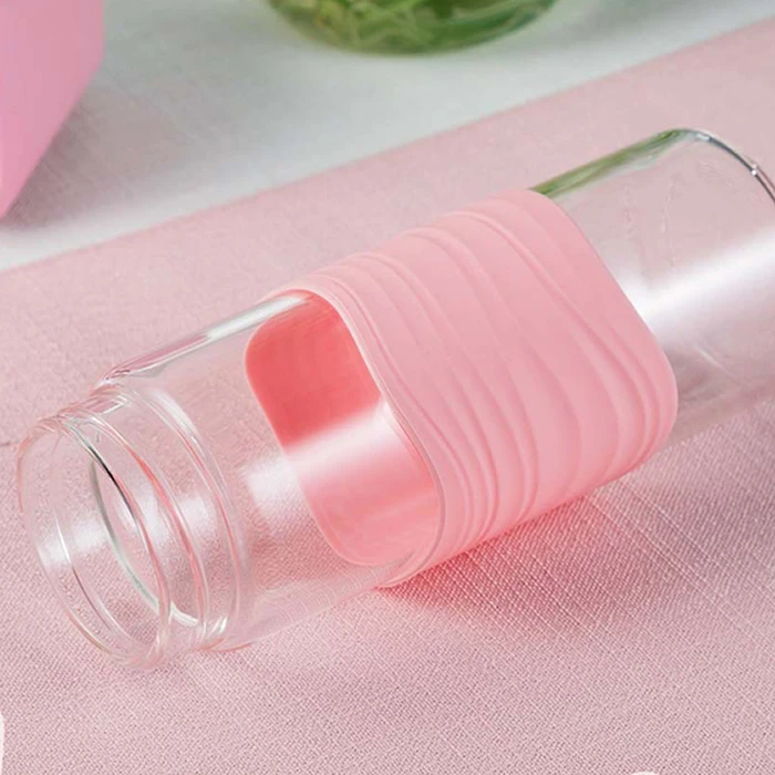 300 мл мультфильм My Glass бутылка для воды конфетные цвета кошка силиконовая