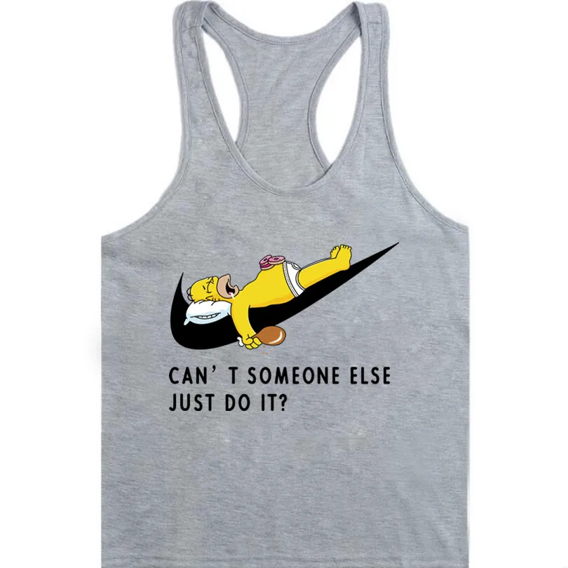 Tanktop модный Мужской Забавный Топ без рукавов дышащий мужской жилет на бретелях 2018