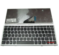 ssea new us keyboard for lenovo ideapad u310 laptop keyboard with silver frame free shipping