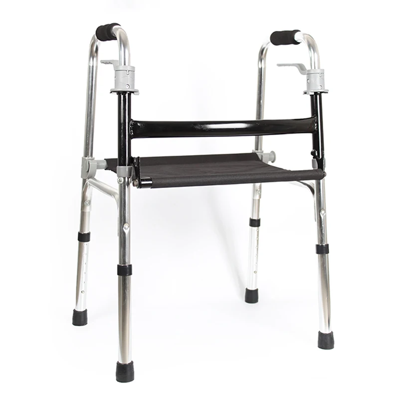 RW961 Red New design folding elderly disabled people portable frame walker walking aids with backrest - Цвет: RW961 Red