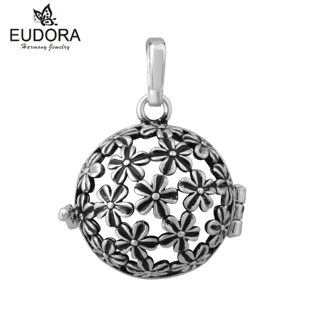 Женская ажурная подвеска в виде ромашки с ангелом|angel caller|ball cagehollow pendant |