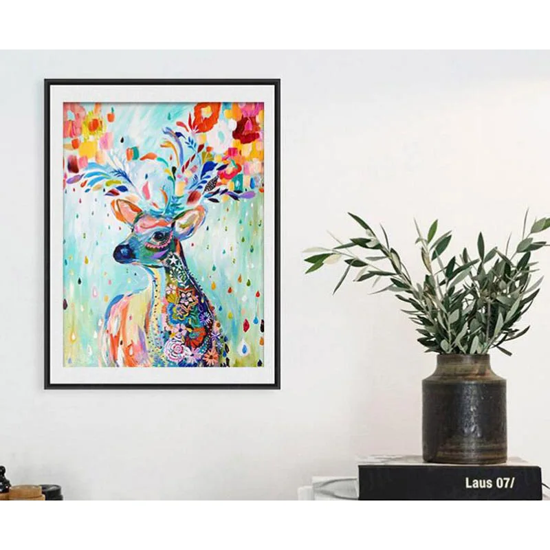 Алмазов картина маленькая животный узор Цвет Олень стикер дрель вышивки крестом