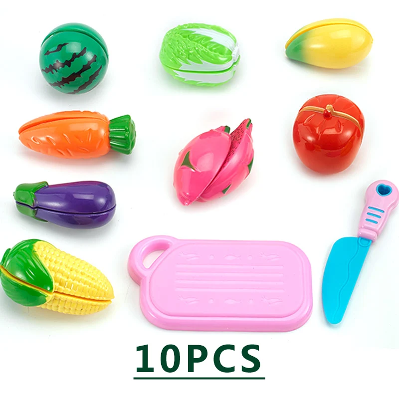 10 pcs B 10 шт. резка фрукты овощи ролевые игры дети ребенок развивающие игрушки подарок - Цвет: 10 pcs B