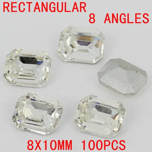 Стеклянные бусины прямоугольной формы свободная Имитация кристально чистые