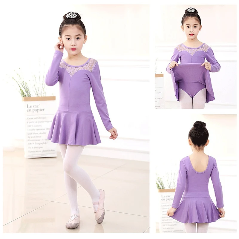 Одежда для гимнастики и танцев девочек Сезон весна-осень-зима Хлопковая