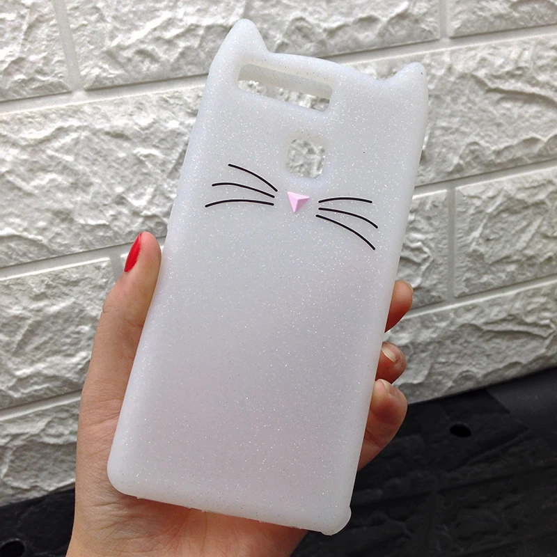 CoqueFundas для Huawei P8 P9 P10 Lite 2017 чехол 3D Усы кошка силиконовый мягкий 2015 p9 lite 2016 |