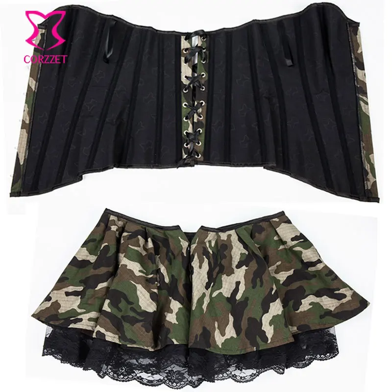 Корсет с камуфляжным рисунком, юбка-пачка, нарядное платье, Женский военный костюм, для косплея, для женщин, армейский, для игры, для взрослых, сексуальные костюмы на Хэллоуин