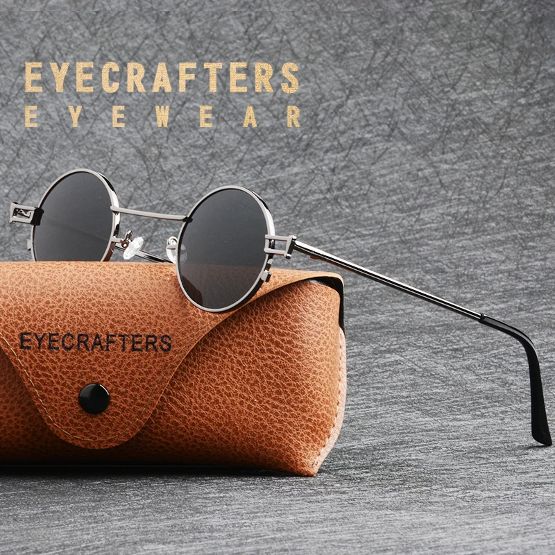 Винтажные круглые солнцезащитные очки в стиле ретро поляризационные