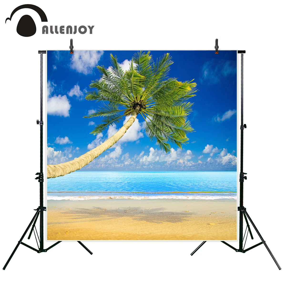 Allenjoy фото фон лист пляж Карибского моря остров солнце море дерево облако Отдых