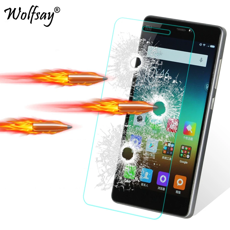 2 шт закаленное стекло Xiaomi Mi4c Защитное для экрана Mi4i Mi 4c защитная пленка Wolfsay|xiaomi