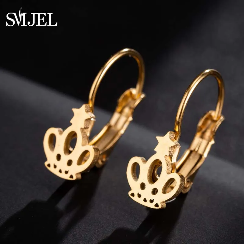Женские серьги SMJEL в виде корон принцессы тиара ручной работы Королевская корона