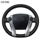 DIY Handsewing черная искусственная кожа Чехлы рулевого колеса автомобиля Обёрточная бумага для Toyota Prius 30(XW30) 2009-2015 Prius C (по ТИХООКЕАНСКОМУ летнему времени США) 2012-2017