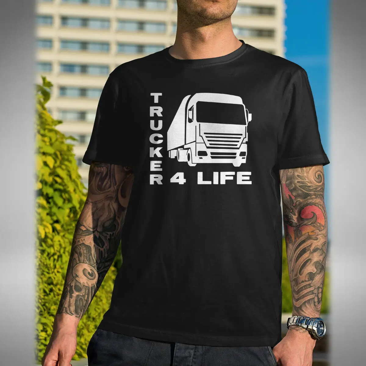 Мужская забавная футболка V8 Truck Driver Man Trucker футболки для водителя грузовика