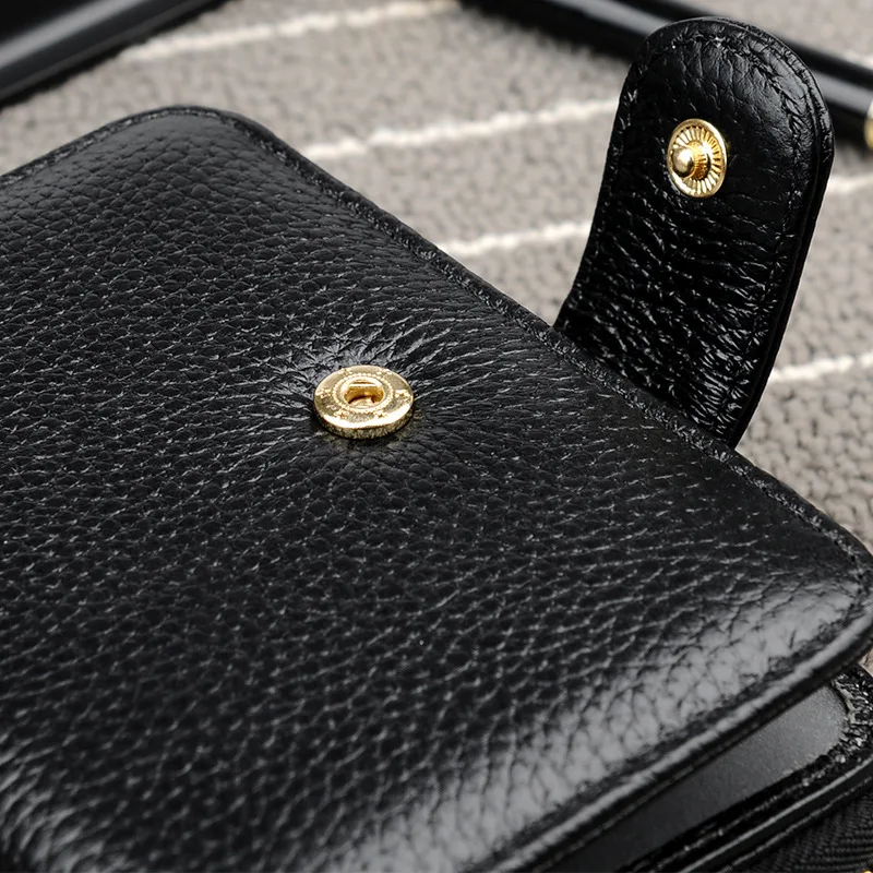 Винтажные кошельки из натуральной кожи на молнии для мужчин и женщин короткий