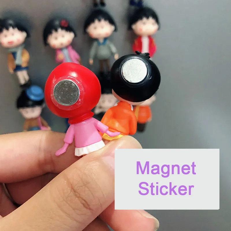 4 шт 3D Chibi Maruko магниты на холодильник записка напоминание Стикеры забавные для
