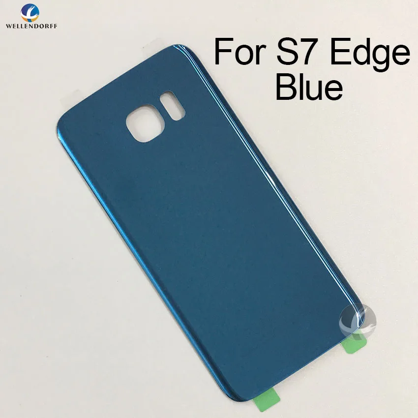 Задний стеклянный корпус+ клей для samsung Galaxy S7 S7 Edge G930 G935F G9350 задняя панель Крышка батарейного отсека с логотипом