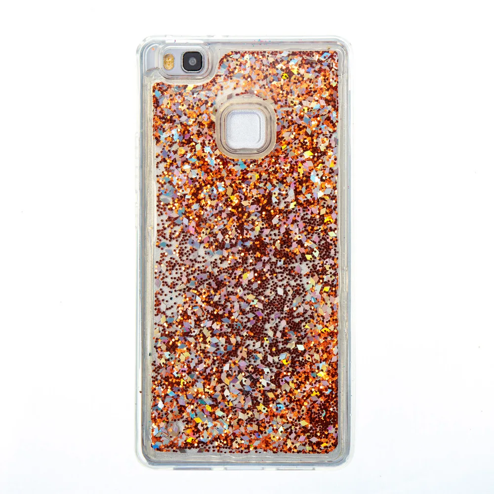 High quality soft Glitter Dynamic Liquid Quicksand Phone Back Cover Case For Huawei P9 LITE |