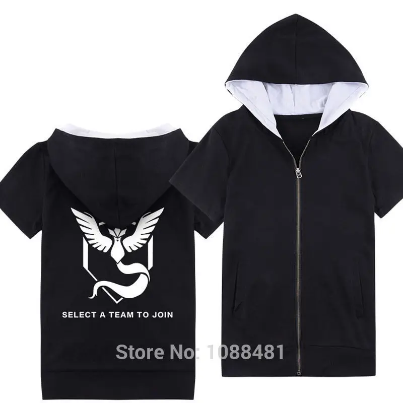 Толстовка с капюшоном Pokemon Go Team Valor Team Mystic Team Instinct толстовка с покеболом куртка