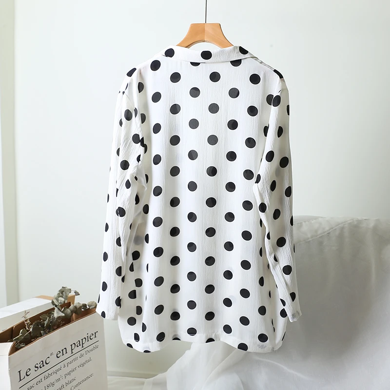 Neploe/летний корейский блейзер в горошек однобортный Повседневный тонкий костюм