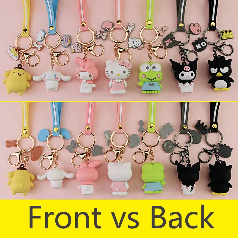 Креативный Sanrio серии My Melody Pudding Cinnamoroll брелок для собак кольцо для ключей для девочек фигурка игрушки 20шт