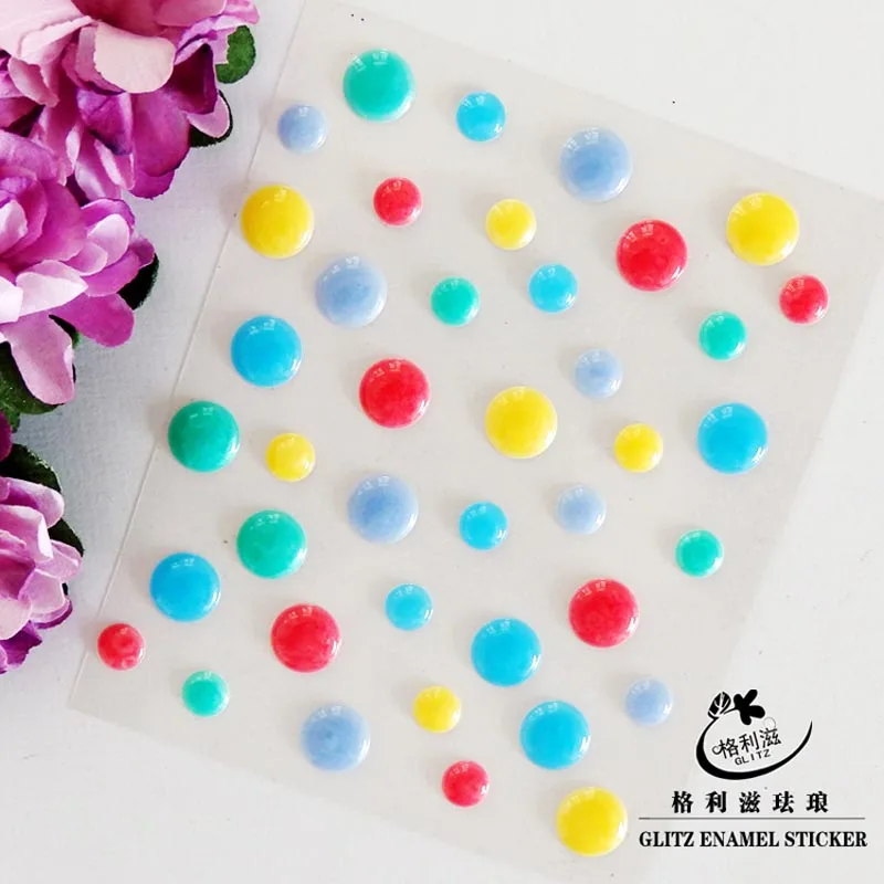 1 шт./лот сахар Sprinkles самоклеящиеся эмаль точки Смола Стикеры для Скрапбукинг/DIY ремесла/карты внесении украшения