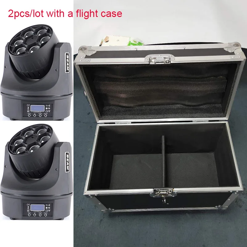 2pcs with flightcase 2 шт./лот CREE led глаза пчел 6x15 Вт Светодиодный луч движущаяся голова светильник с f светильник чехол - Цвет: 2pcs with flightcase