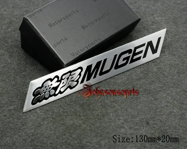 1 шт. 3D алюминиевые детали Mugen Эмблема Хром логотип сзади Знак багажнике