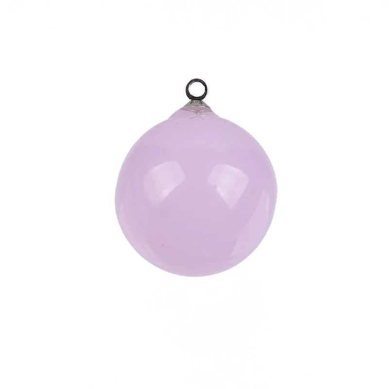 4 Lt purple jelly Новинка 16 мм Желе разноцветные акриловые бусины полировка с петлей для подвешивания бусины 10 шт для DIY украшения Аксессуары - Цвет: 4 Lt purple jelly