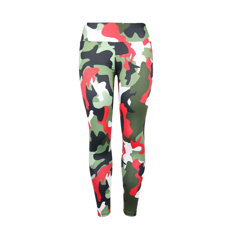 Fitness Leggings Модные камуфляжные Сексуальные Спортивные Леггинсы с высокой талией, женские леггинсы с эффектом пуш-ап для фитнеса, Эластичные Обтягивающие Леггинсы для тренировок - Цвет: Fitness Leggings