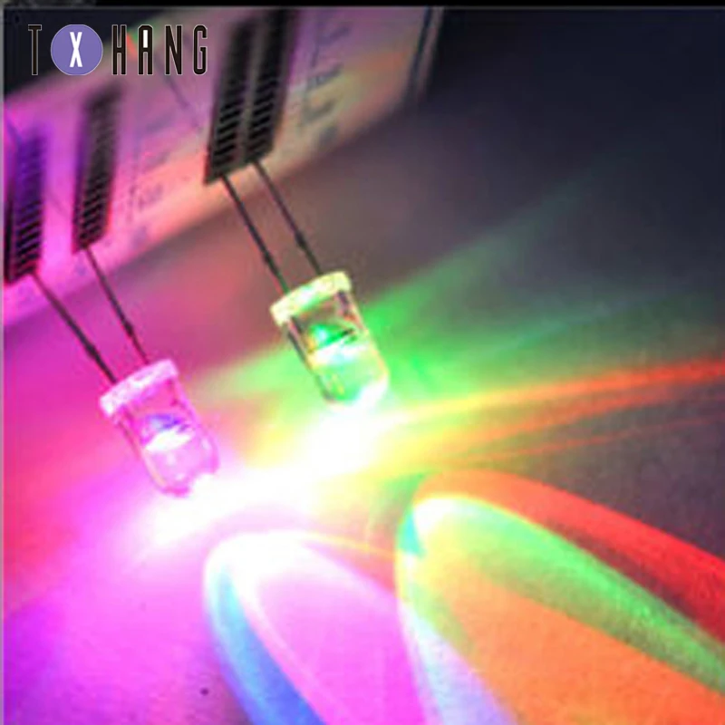 20/50/100 шт 5 мм 4pin RGB молочно-белый трехцветный общий анод/катод круглый