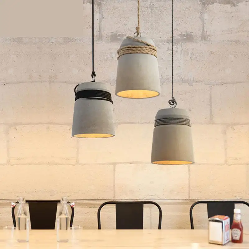 ностальгические Подвесные светильники Промышленный воздушный цемент Висячие