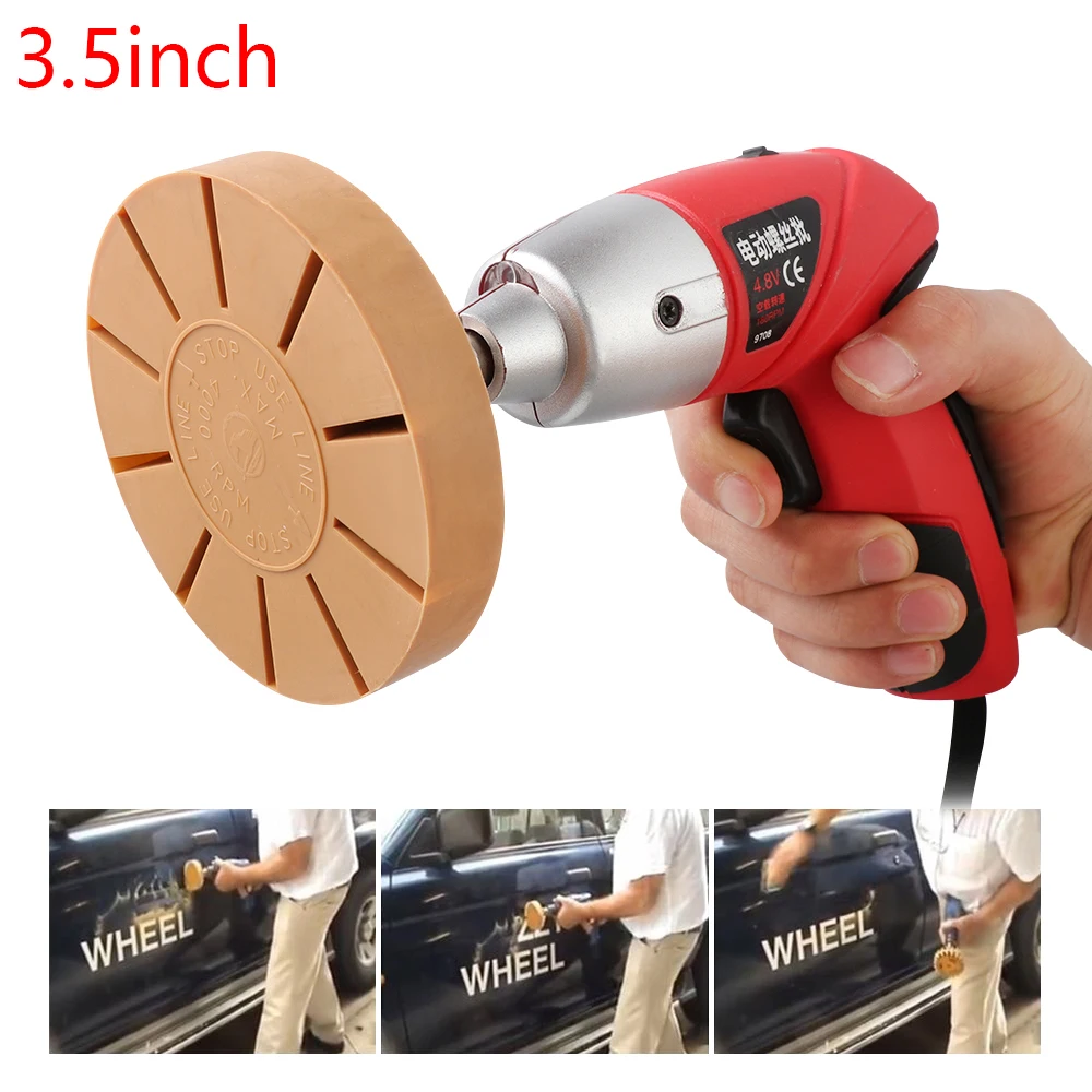 3 5 дюймов универсальный резиновый ластик колесо для удаления клея Автомобиля