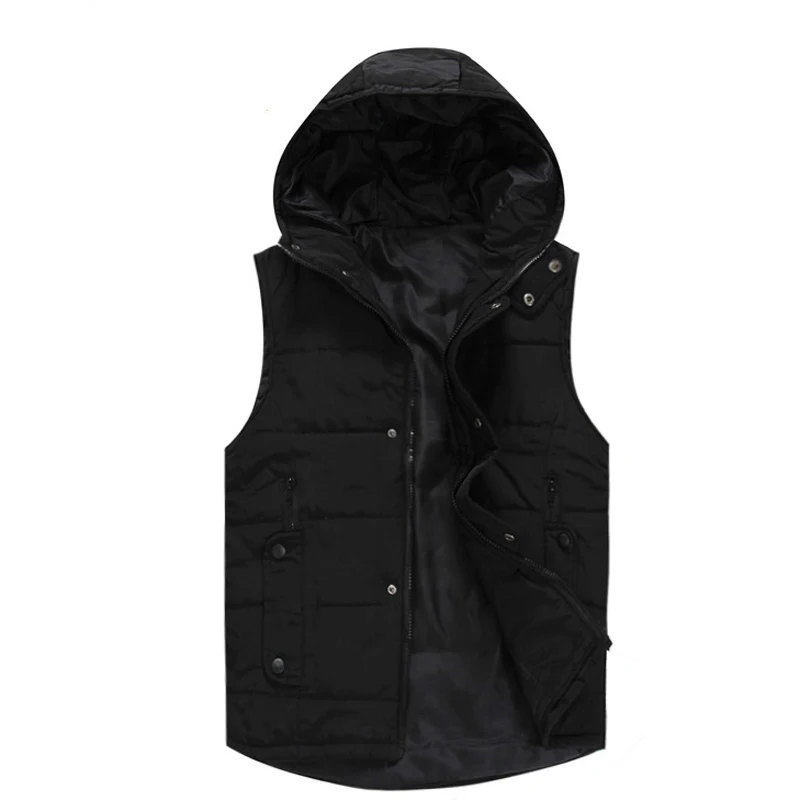 Мужской облегающий жилет Черный Повседневный на осень и зиму 2019|winter vest men|vest menvest
