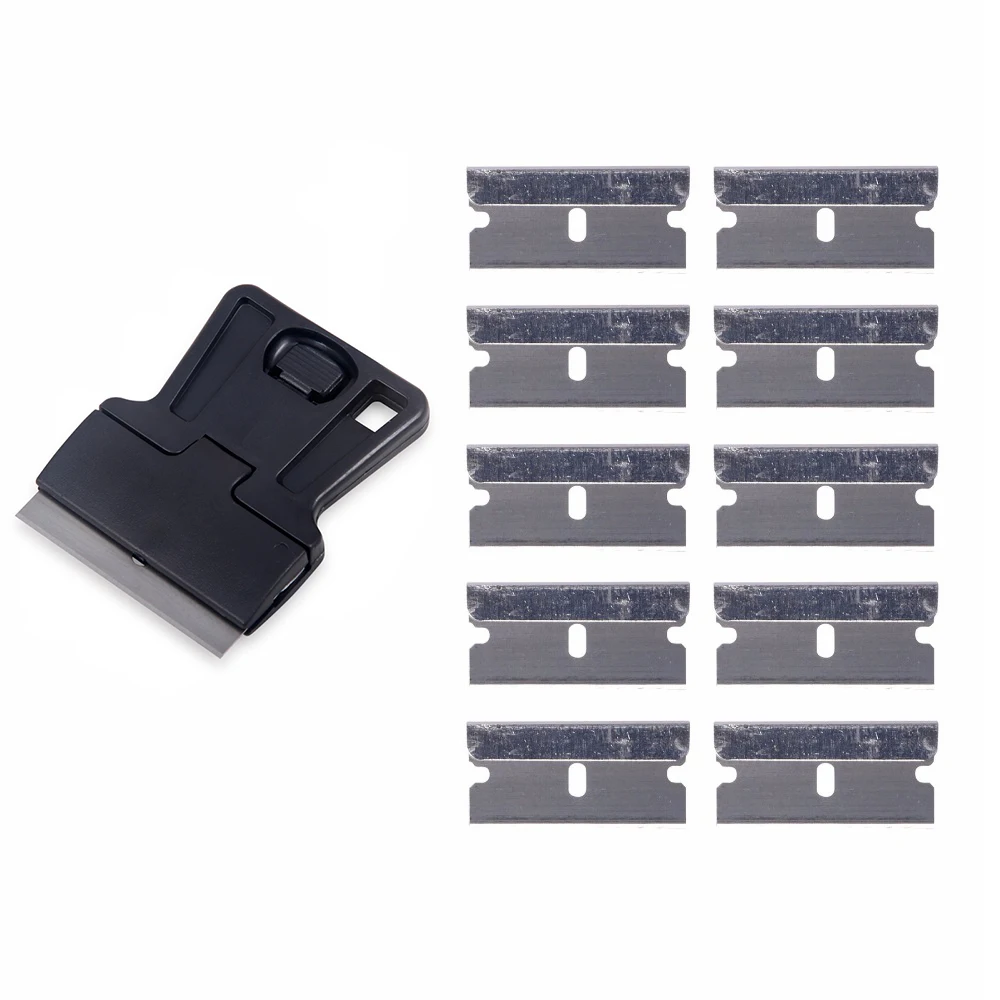 Скребок для бритвы EHDIS со стальным лезвием, 10 шт., инструменты для тонировки окон, виниловая фольга, пленка для автомобиля, наклейка для стайлинга автомобилей, скребок для удаления клея