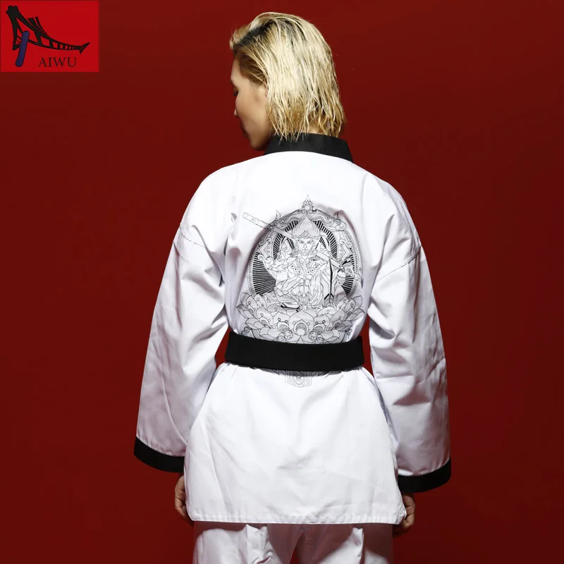 Боевые искусства TKD Tae Kwon Do Корея с V образным вырезом взрослая форма для тхэквондо