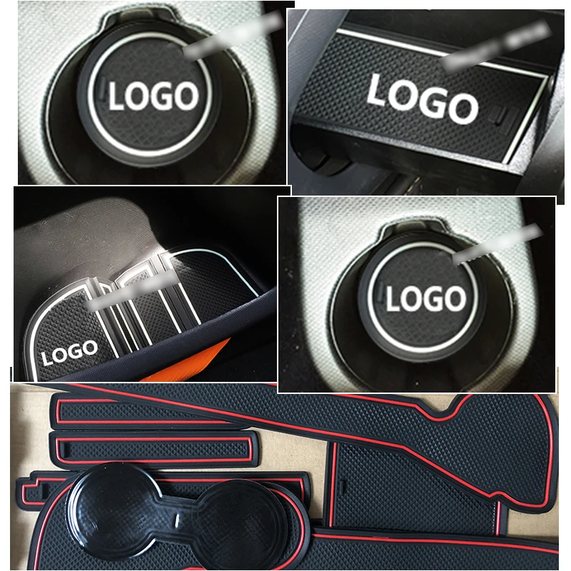 Противоскользящий резиновый коврик для ворот и чашки Smart Forfour W453 2015 2016 2017 2018 2019