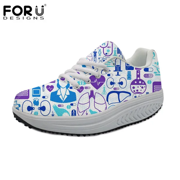 FORUDESIGNS/Женская обувь для танцев с 3D принтом в виде бутылки; весенняя женская обувь для кормления; увеличивающая рост; женская обувь на платформе для медсестры - Цвет: 06