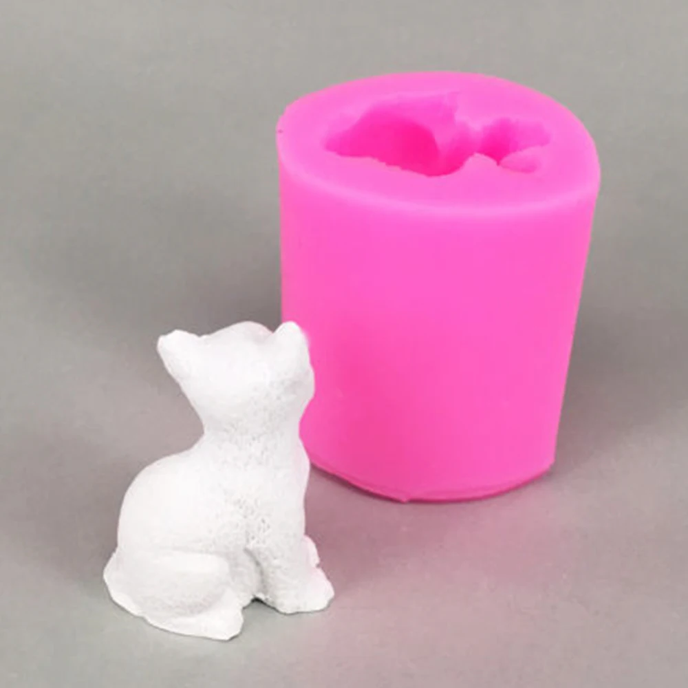 

3D Lovely Cat Soap Mould Silicone Candle Mold Fondant Chocolate Cake Decor mold [3]