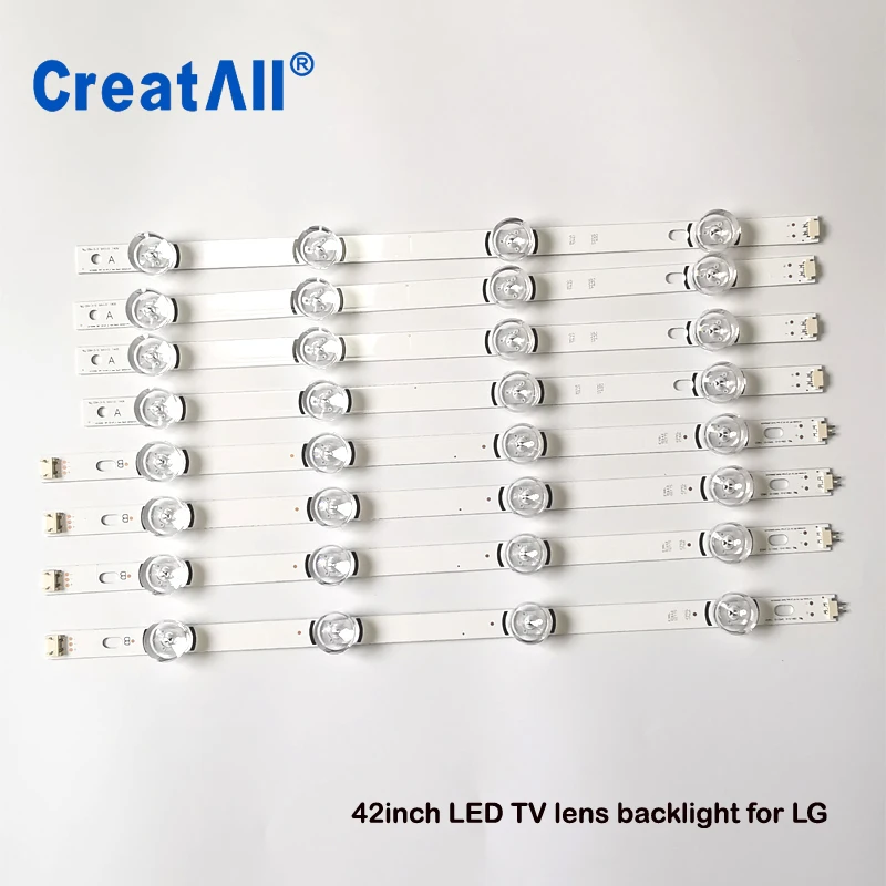 8 шт./компл. светодиодный ТВ Подсветка объектив лампа полосы для LG 42LY320C LC420DUE INNOTEK DRT 3,0 42 дюймов ТВ 42LB5610 42GB6310 ЖК-дисплей монитор
