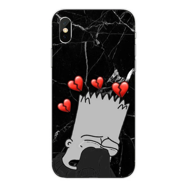 Soft TPU Simpson Homer J. Simpson Силиконовый мягкий прозрачный чехол для телефона iPhone X XS MAX XR 6 6s 7 8 plus SE 5S 5 Барт Симпсон задняя крышка чехол - Цвет: Soft TPU Simpson