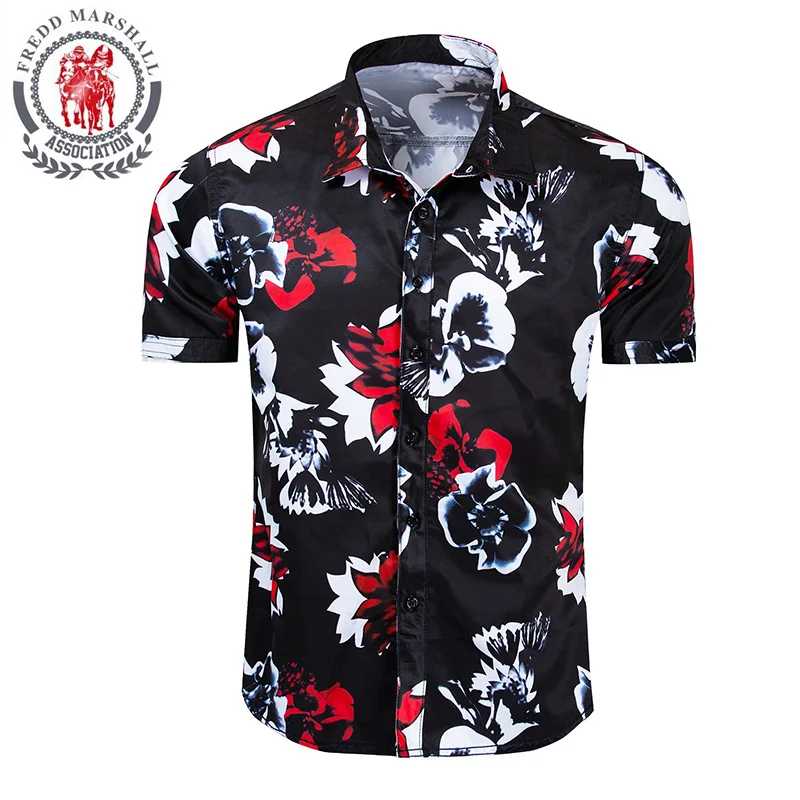 Fredd Marshall Camisa Hawaiana Hombre, пляжные рубашки для боулинга, повседневная одежда на пуговицах, мужская рубашка с коротким рукавом и 3D принтом, рубашка для отдыха