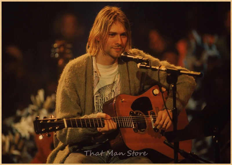 ВИНТАЖНЫЙ ПЛАКАТ Nirvana Kurt Cobain dormitory крафт-рок-оркестр декоративная живопись постер ретро-плакат