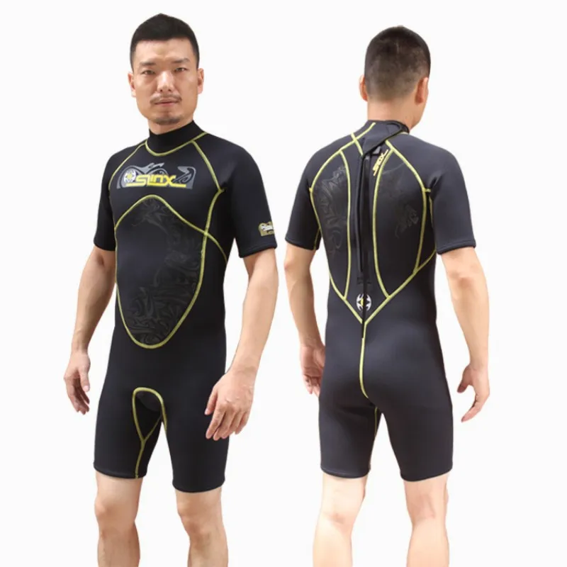 

Brand NEW 3MM Neoprene One-piece Short Sleeve Wetsuit For Men Scuba Dive Wet Suit Keep Warm Anti UV Winter Swim Surf Jumpsuit