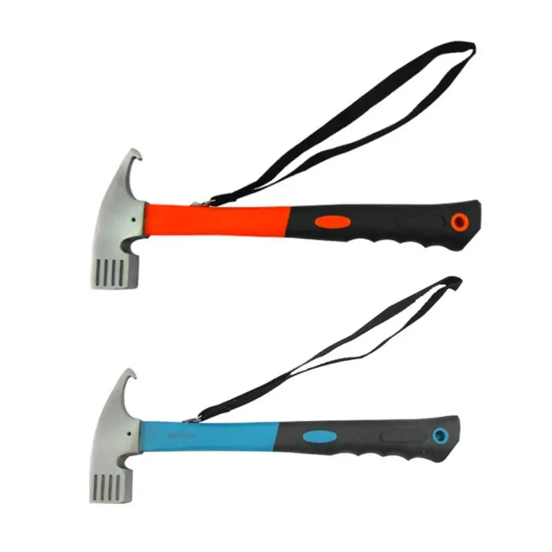 

Portable Steel Outdoor Camping Hammer Tent Awning Stake Nail Puller Remover Multifunctional Tool