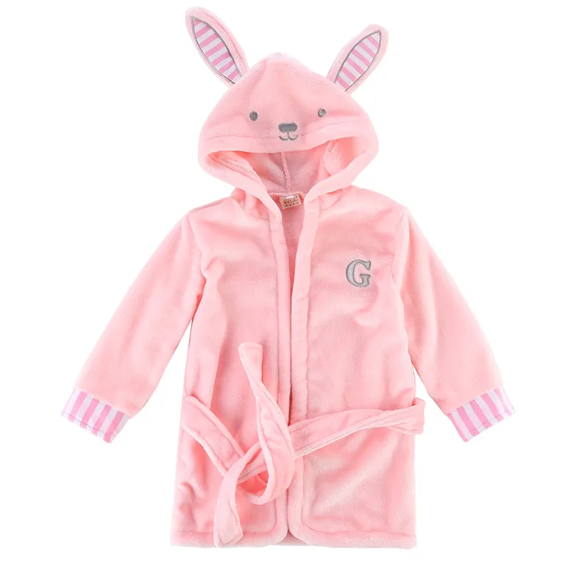2018 Cartoon Kids Robes Flannel Child Boys Girls Long Sleeve Lovely Animal Hooded Bath Baby Bathrobe Clothing | Детская одежда и