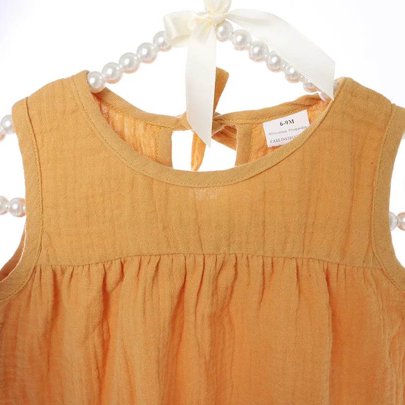 Kaiya Angel 2019 Children Girls Summer Clothing Set mustard yellow Sleeveless Top + Floral Shorts 100% Cotton Outfits 5PCS/LOT | Мать и
